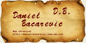 Daniel Bačarević vizit kartica
